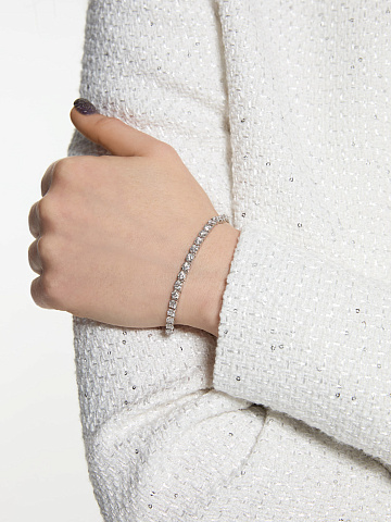 White gold bracelet with round-cut diamonds , 2