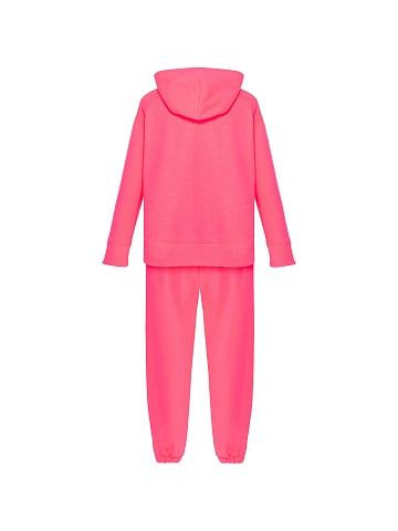 Kid's Bright Pink Embroidered Jersey Tracksuit, 2