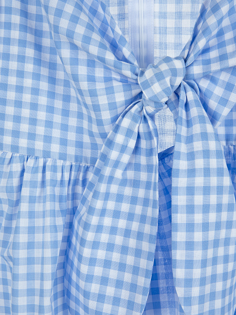 Light Blue Checked Cotton Top & Mini Skirt, 5 Light Blue Checked Cotton Top & Mini Skirt, 5