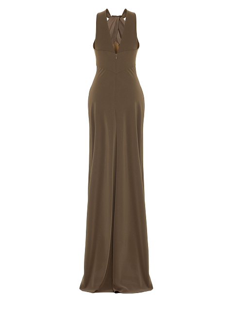 Khaki Silk Maxi Dress, 2