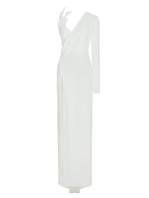 White Dress Made Of Silk And Feathers, 1 White Dress Made Of Silk And Feathers, 1