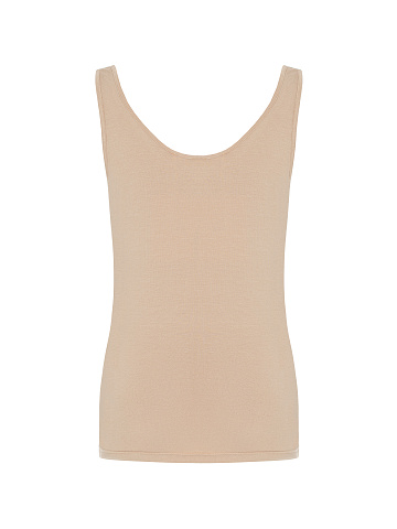 Dark Beige Rhinestones Tank Top, 2