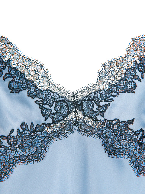 Blue Lace Silk Top, 3