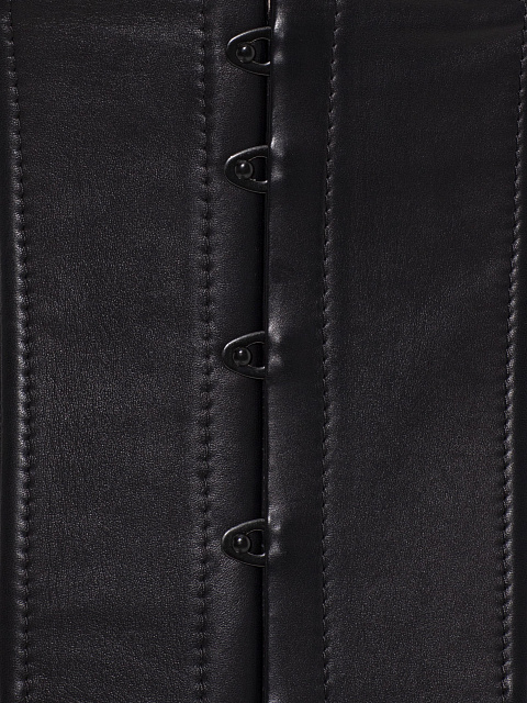 Black leather corset, 3 Black leather corset, 3