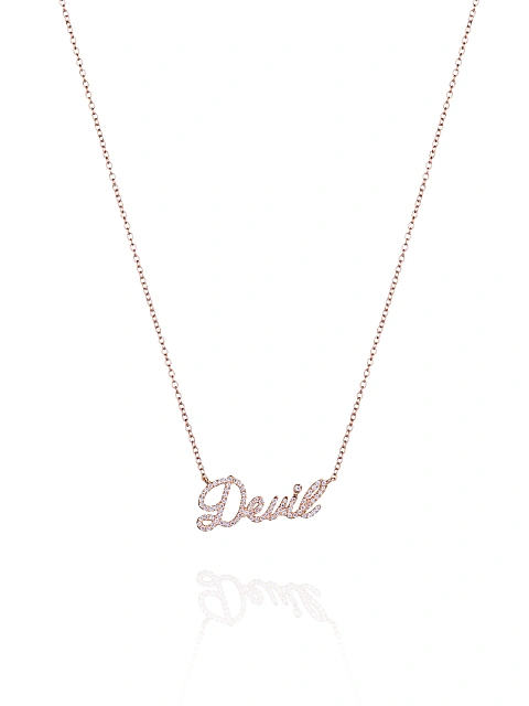 Rose Gold & Diamonds Devil Necklace, 1