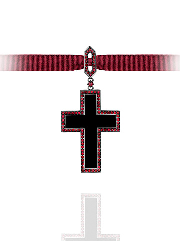 Black Gold Agate Ruby Pendant, 2