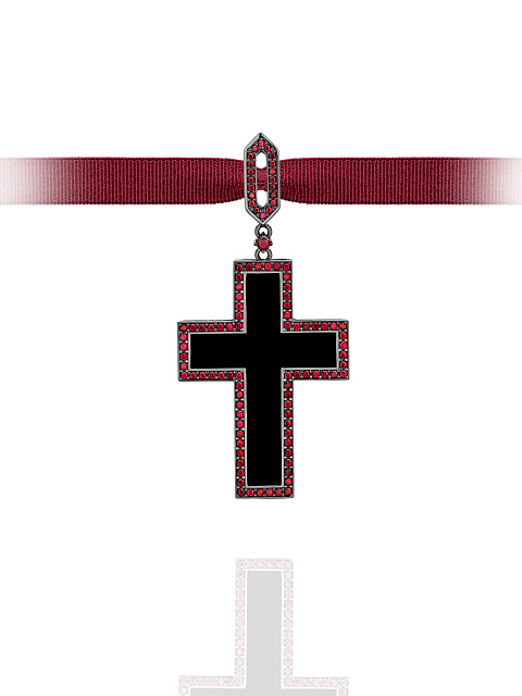 Black Gold Agate Ruby Pendant, 2