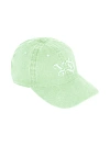 Салатовая кепка из хлопка с тональной вышивкой