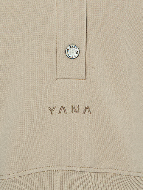 Beige "Yana" Embroidered Jersey Suit, 4 Beige "Yana" Embroidered Jersey Suit, 4
