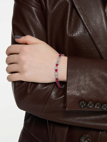 White gold bracelet with rubies and diamonds, 2