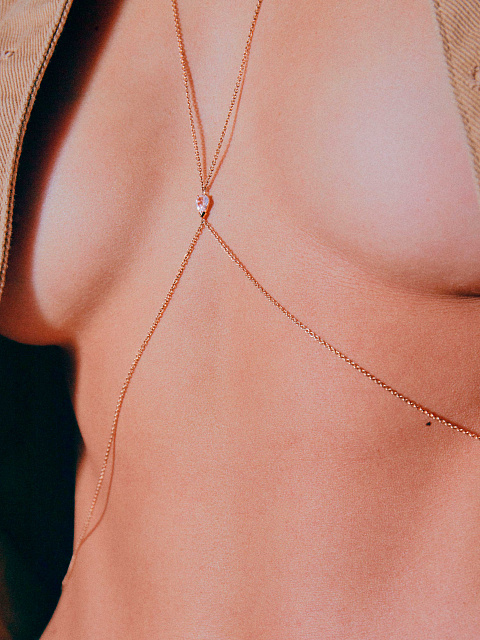 Rose Gold, Pear-cut Topaz & Sapphire Body Chain, 2