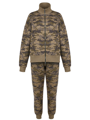 Men's Khaki Camouflage Jersey Suit, 1