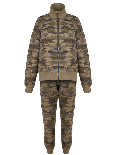 Men's Khaki Camouflage Jersey Suit, 1