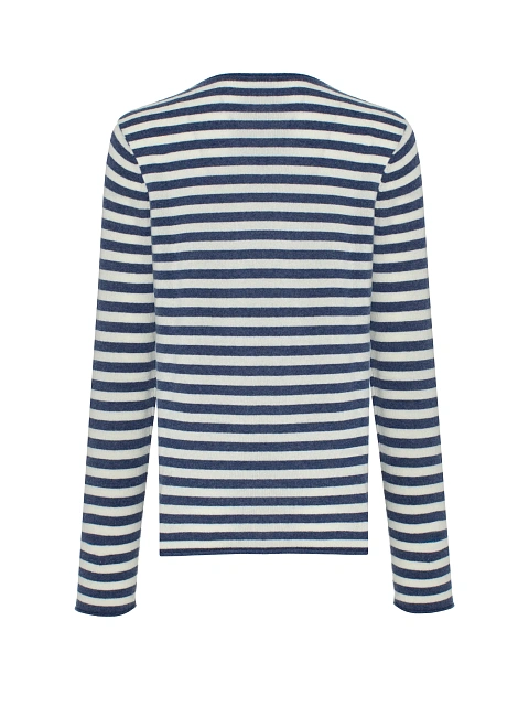 White & Blue Striped Men's Long Sleeve, 2