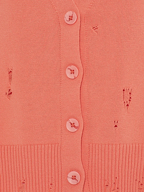 Coral Knitted Cardigan, Top & Pants Set, 6 Coral Knitted Cardigan, Top & Pants Set, 6