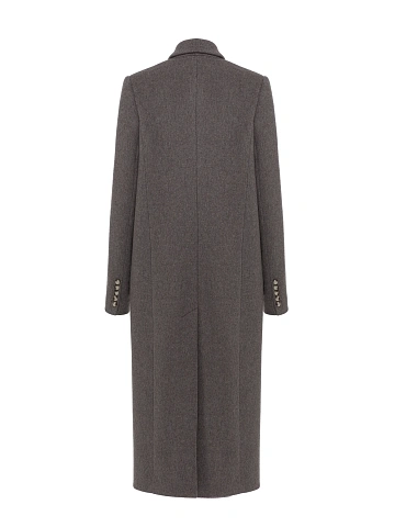 Gray Melange Cashmere Coat, 2