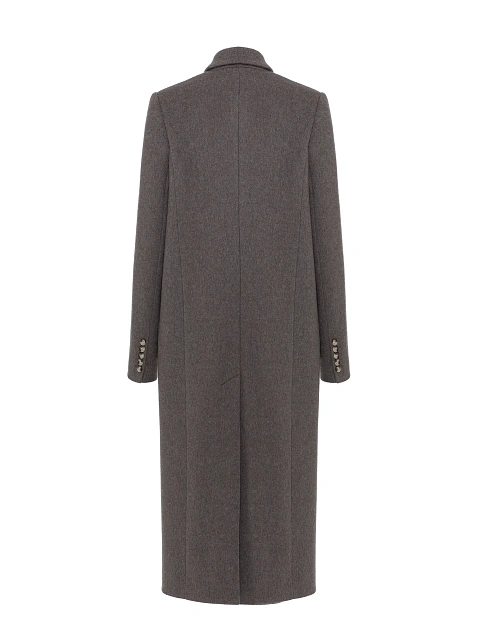 Gray Melange Cashmere Coat, 2 Gray Melange Cashmere Coat, 2
