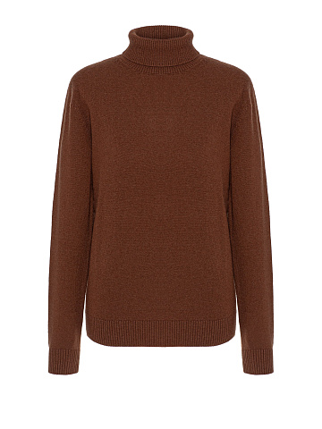 Terracotta cashmere turtleneck, 1