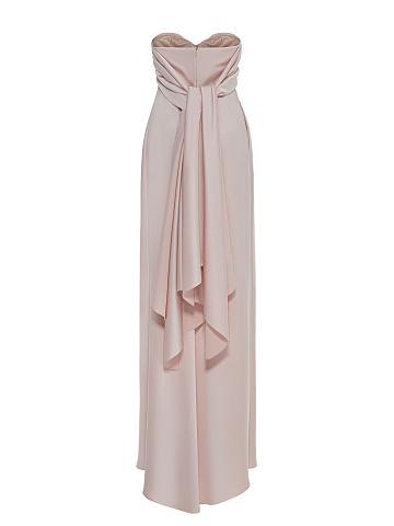 Pink crepe maxi dress, 2