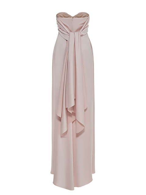 Pink crepe maxi dress, 2