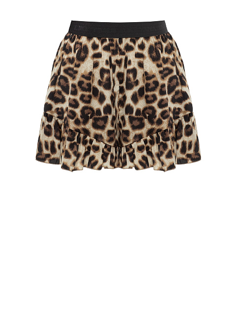 Leopard Print Set Of Tie Top And Ruffled Shorts, 3 Leopard Print Set Of Tie Top And Ruffled Shorts, 3
