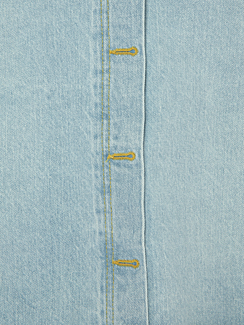 Blue Denim Cropped Jacket, 4