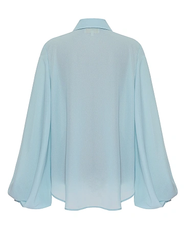 Light Blue Crepe Rayon Blouse, 2