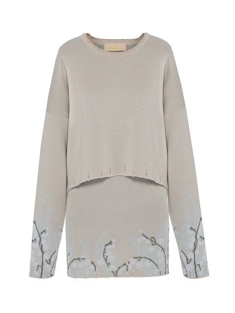 Beige May-Lily Knitted Sweater & Skirt Set, 1 Beige May-Lily Knitted Sweater & Skirt Set, 1