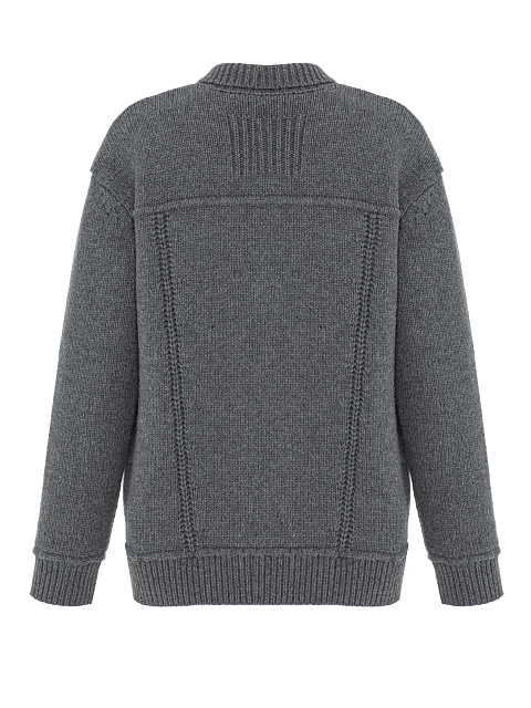 Gray Knitted Wool Jacket, 2