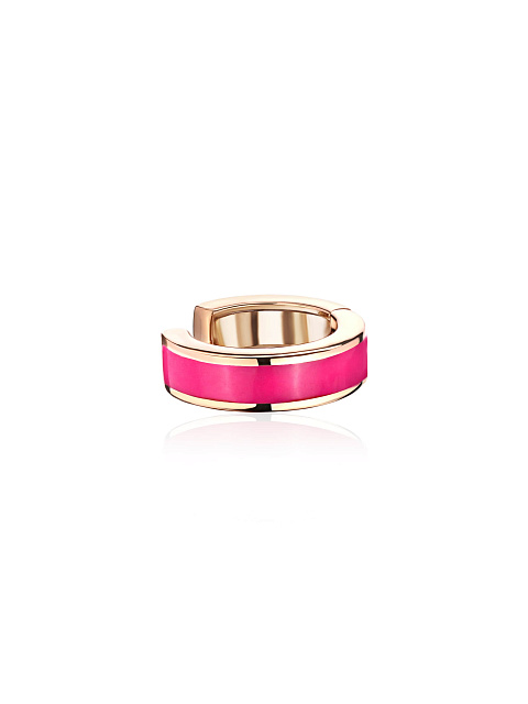Narrow pink gold cuff with Tutti Frutti-colored enamel, 1
