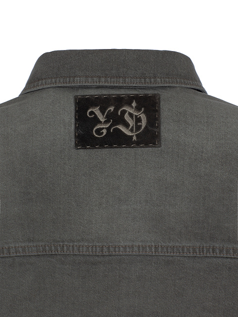 Embroidered Grey Denim Jacket, 5 Embroidered Grey Denim Jacket, 5