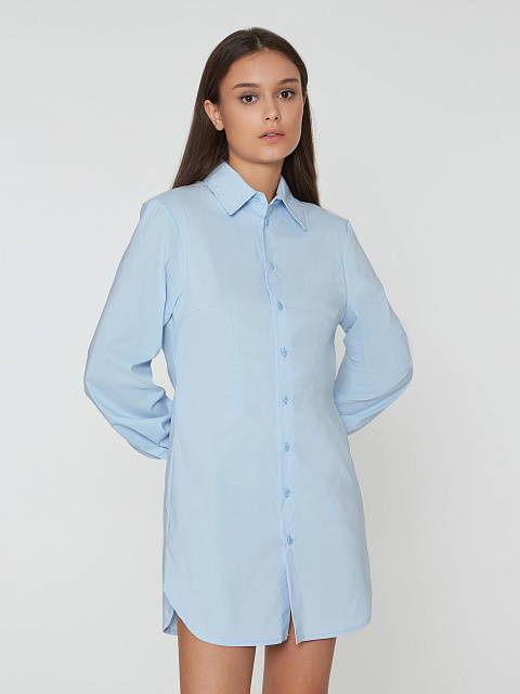 Light Blue Poplin Shirt Dress, 5 Light Blue Poplin Shirt Dress, 5