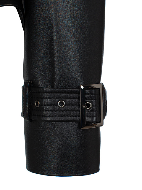 Spiked Black Leather Biker Jacket, 7