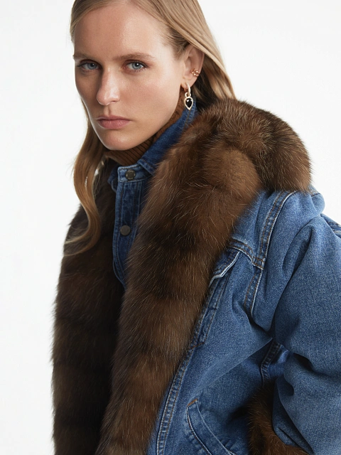 Blue Denim & Barguzin Sable Jacket, 5