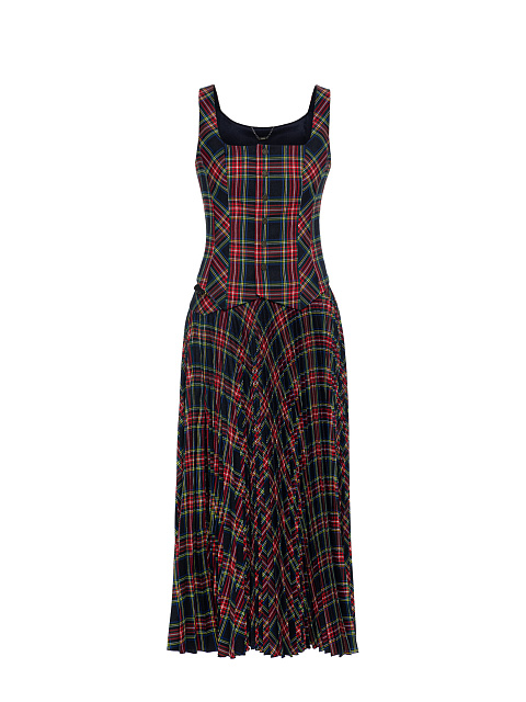 Blue & Red Checked Vest & Skirt, 1 Blue & Red Checked Vest & Skirt, 1
