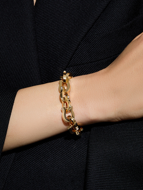 Chain bracelet made of yellow gold, 5