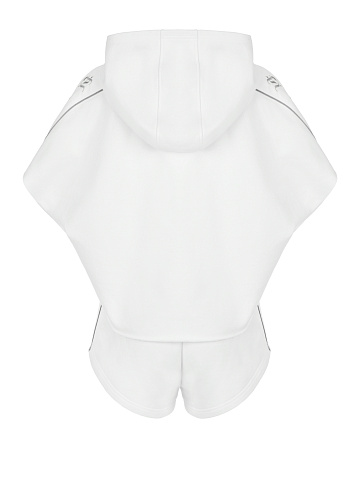 White & Grey Embroidery Jersey Set, 2