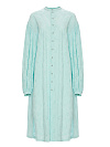 Мятное хлопковое платье-рубашка