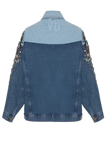 Oversized denim jacket with embroidery, 2