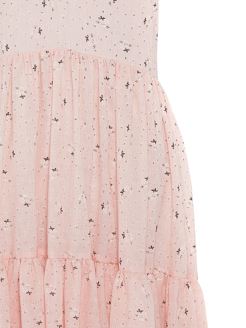 Light Pink Flower Printed Cotton Sundress, 3 Light Pink Flower Printed Cotton Sundress, 3