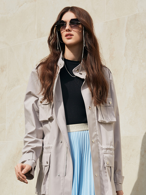 Eyeglass chain made of silver with black cubic zirconia, 3