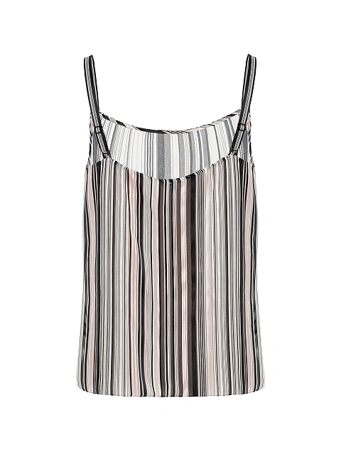 Brown Striped Chiffon Top, 2 Brown Striped Chiffon Top, 2