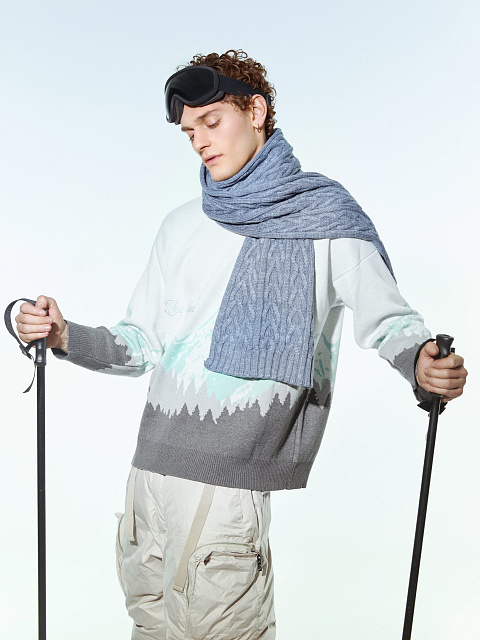 Blue Wool Scarf, 2