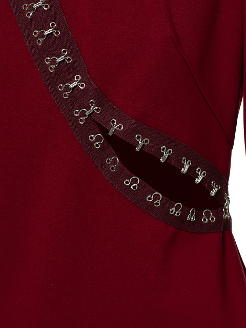 Burgundy Mini Dress With Slits, 3 Burgundy Mini Dress With Slits, 3