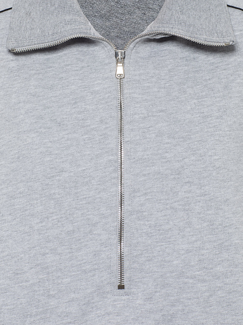 Grey tracksuit with cropped sweatshirt and cornflower embroidery, 4
