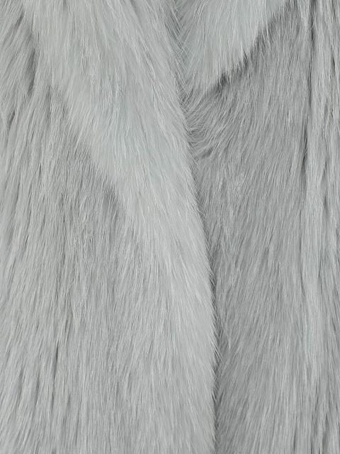 Gray Knitted Fox Fur Coat, 3