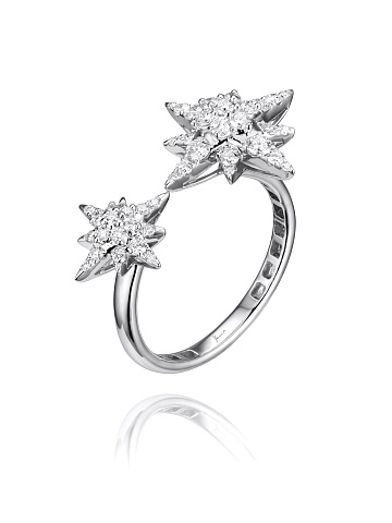 White Gold & Diamond "Star" Ring, 1