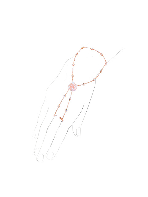 Rose Gold & Mother of Pearl Rose Slave Bracelet, 1