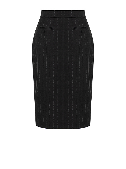 Black striped midi skirt, 3