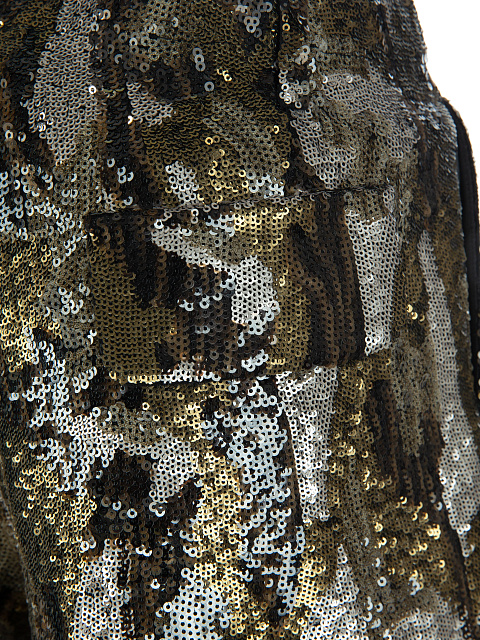 Khaki Sequined Shorts, 4